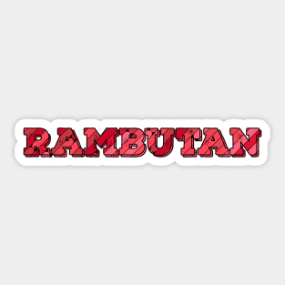 Rambutan Fruit Name Sticker